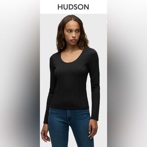 Hudson Jeans Women's Black Long Sleeve Top